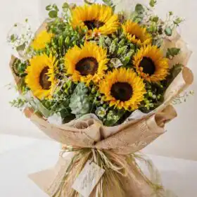 Classic Sunshine Yellow Sunflower Bouquet