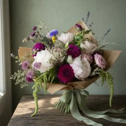 Wishlist 2 dahlia and peony bouquet_