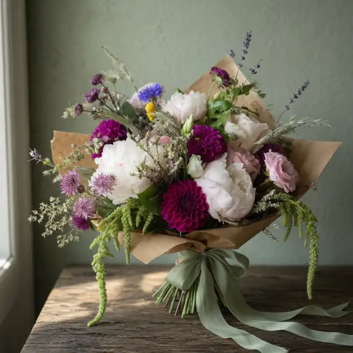 Dahlia & Peony Grand Bouquet 1 dahlia and peony bouquet_