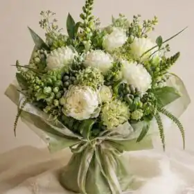 White Ranunculus & Peonies Luxury Bouquet