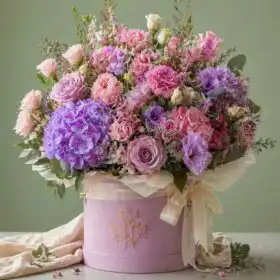 Velvet Bloom flower Hat Box