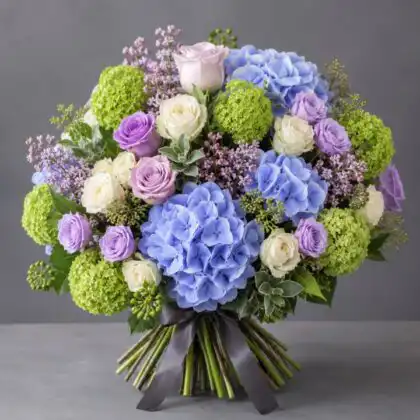 hydrangea and rose bouquet