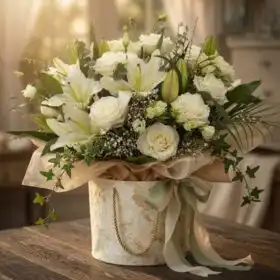 Rose, lilies Luxury Flower Gift Bag