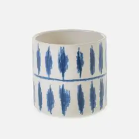 Blue and White Ceramic Planter (tico pot)