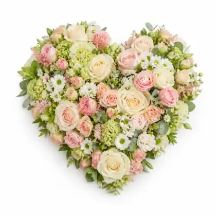 funeral floral tributes hearts