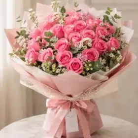 Luxury Pink Rose Bouquet