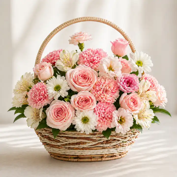 The Eternal Bloom Hand-Arranged Floral Basket 1 floral gift baskets