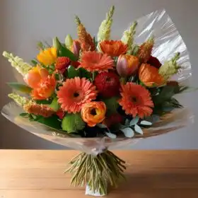 Warm Orange Flower Bouquet