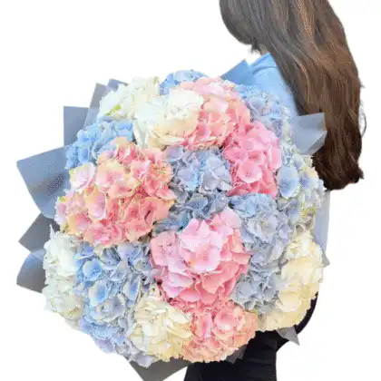 Pastel hydrangea bouquet