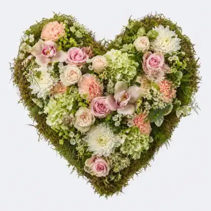 Rose Heart Funeral Flowers