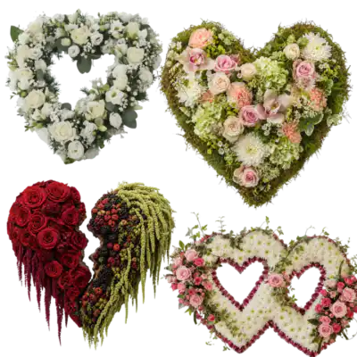 Funeral Heart Flowers