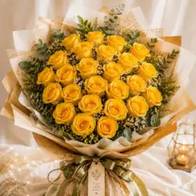 24 yellow roses Bouquet